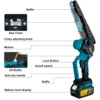 Gisam 8 Inch Brushless Electric Saw Cordless Handheld Garden Wood Logging Pruning Chainsaw Power Tools for Makita 18V Battery 3