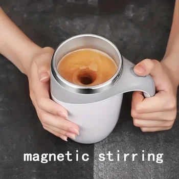 380ml automatic self stirring mug coffee milk fruits mixing cup electric stainless steel lazy rotating mug magnetic stirring cup