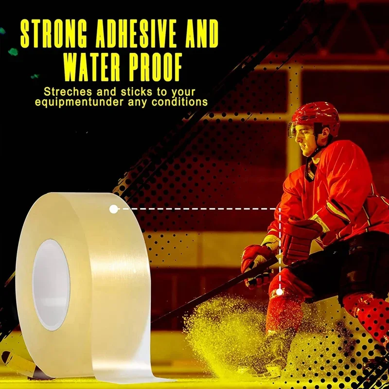 Clear Ice Hockey Tapes Multipurpose PVC Hockey Stick Tape 2.5cm*25m Transparent Nonslip Handle Protector Sports Gifts 6/12 Rolls