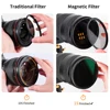 K&F Concept 5in1 Magnetic Camera Lens Filter Kit GND8+ND8+ND64+ND1000+Magnetic Adapter Ring 49-82mm Quick Swap System 3