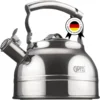 Tea Kettle Stovetop - Food Grade Stainless Steel Teapot for Stove Top with Ergonomic Handle for Gas, Induction 1