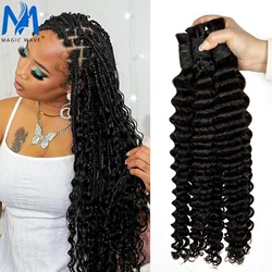 Human Hair Bulk for Braiding Deep Curly Brazilian Virgin Hair No Weft Human Hair Extension Natural Black Deep Wave Hair Bulk