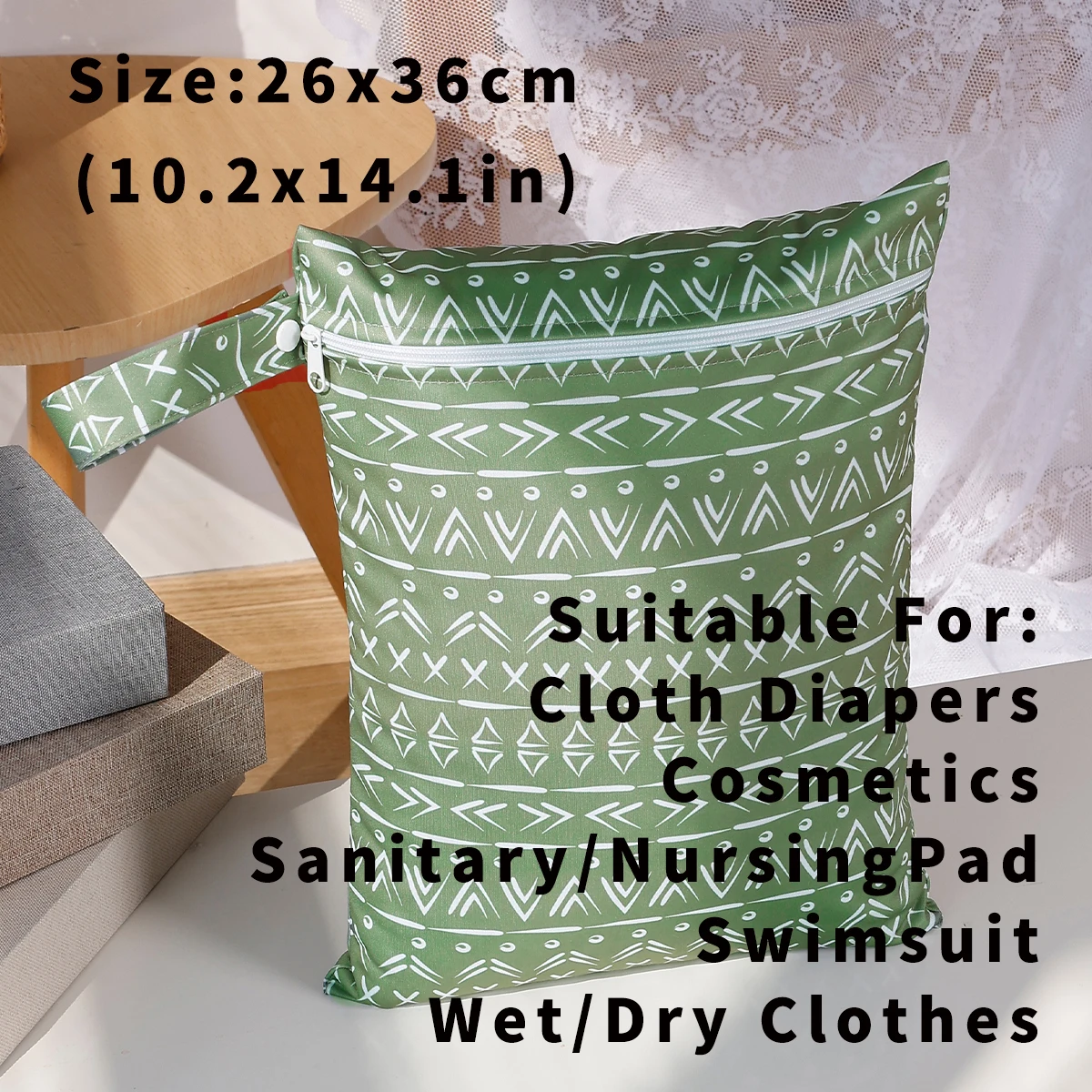Elinfant Reusable Washable Storage Bag ,Waterproof Portable Diaper Bag,Wet Dry Bag For Swimsuits