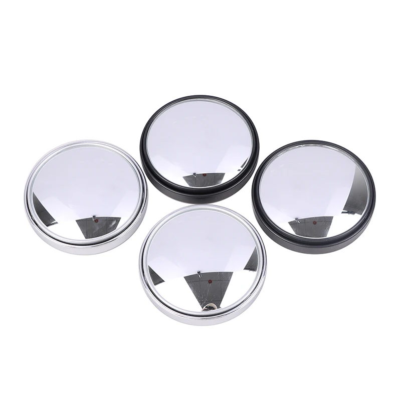 2PCS 75MM 3R-036 차량 안전을 위한 조정 가능한 광각 기능이 있는 볼록형 블라인드 스팟 미러 스틱온 리어뷰 미러