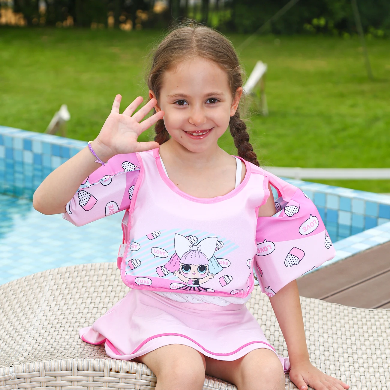 Baby Float Arm Sleeve Floating Ring,Jacket Swimsuit Foam Safety Swimming Ring,Children and Baby Toddler Pool Floats for Kids, 4