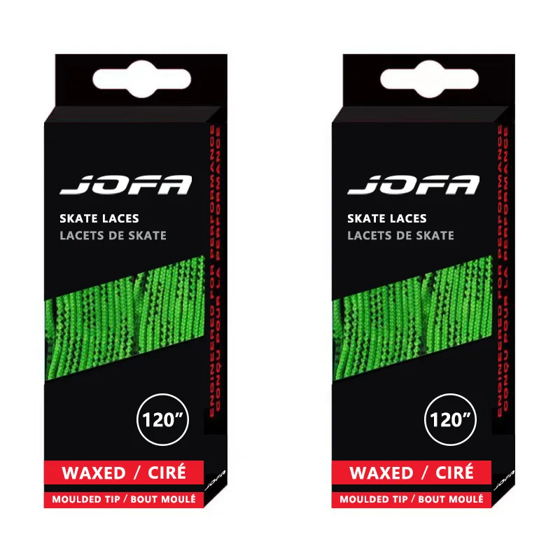 Skate Laces Hockey 84 96 108 120in Dual Layer Braid Extra Reinforced Tips Waxed Tip Design Ice Hockey Skate hockey skate laces