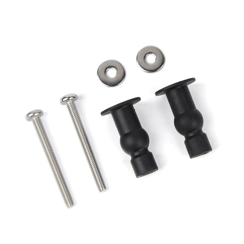 2 Pack Toilet Seat Screws Hinges Expanding Rubber Top Bottom Load Nuts Fixings WC Blind Hole Bathroom Accessories Replacement