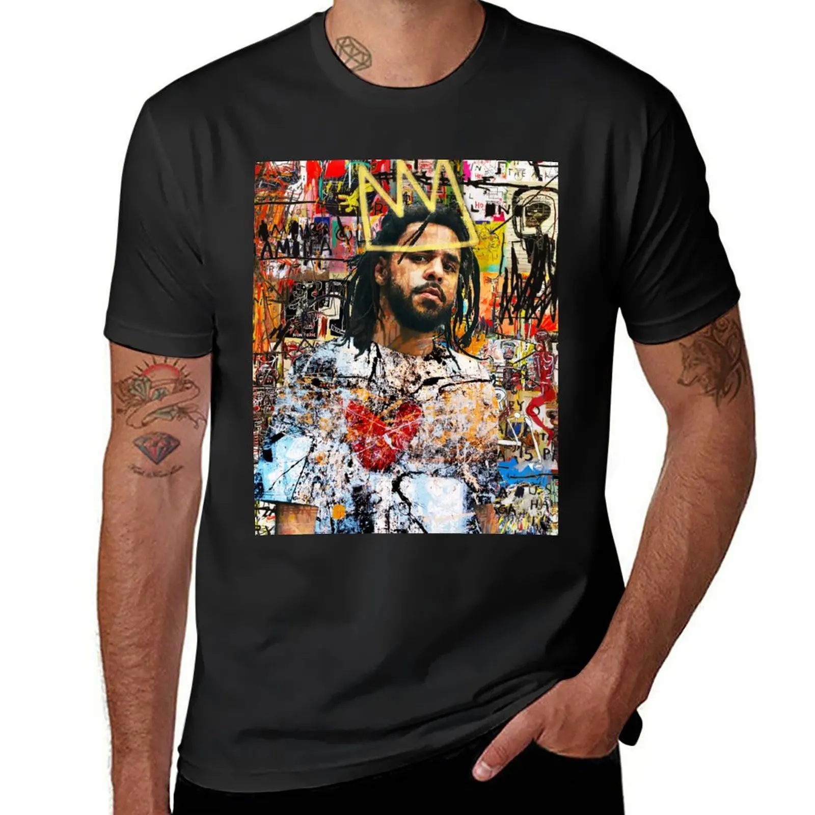 

J Cole Portrait T-Shirt Short sleeve tee blanks mens cotton t shirts