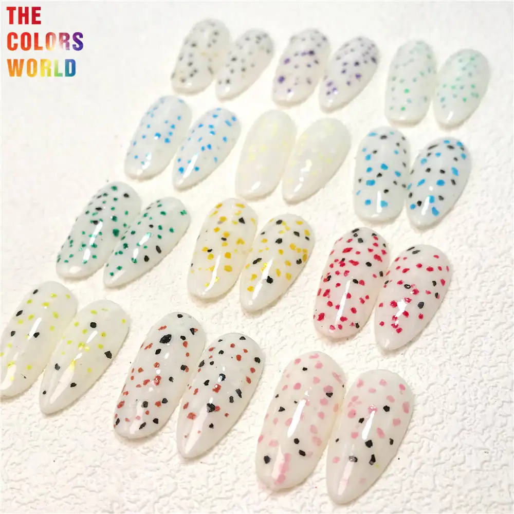 TCST044 Irregular Mica Flake Shards Rock Slice Bulk Synthetic Mica Flakes Mix For Dip Nail Art