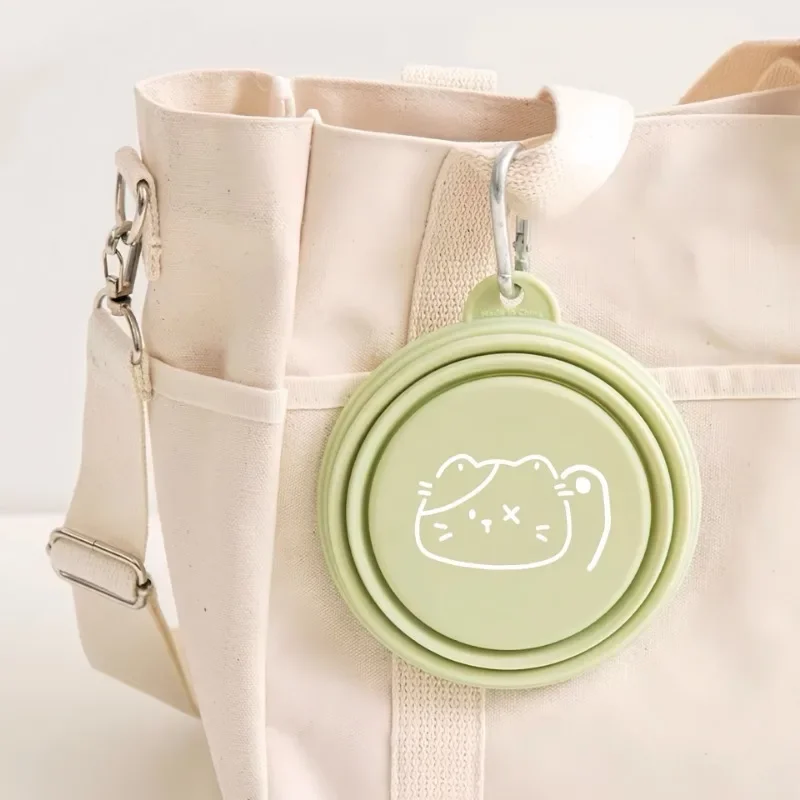 Dog Pet Folding Silicone Bowls 350ml/650ml Outdoor Travel Foldable Portable Cat Food Water Container Feeding Tray Bowls 6