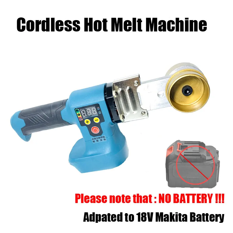 

Wireless Hot Melter Digital Display PPR Water Pipe Melter Welding Machine With Replacement Heads Lithium Electric Melting Device