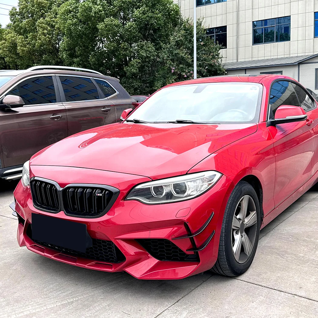 프론트 범퍼 사이드 에어 벤트 트림 자동차 흡입구 프레임 커버 스포일러 카나드 스플리터 BMW 2 시리즈 M2 F87 2016-2021 쿠페 2도어용