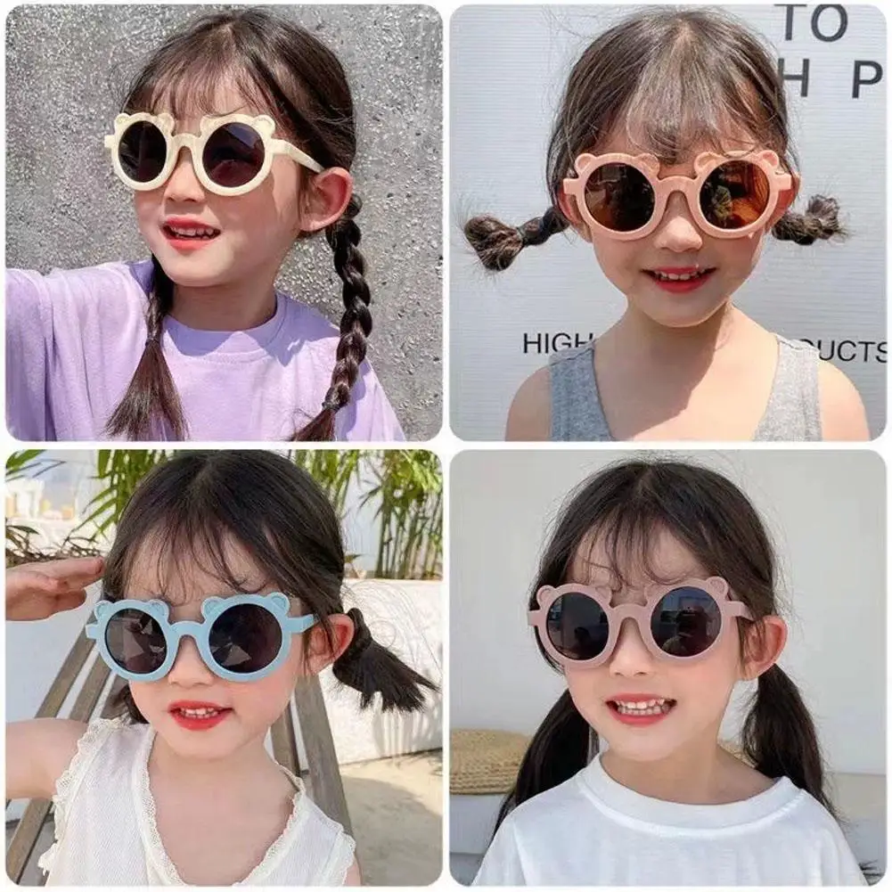 Kids Candy Color Round UV400 Sunglasses Baby Girls Outdoor Sun Protection Sunglasses Children Sun Glasses