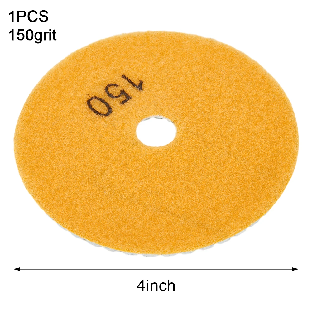 4 Diamond Polishing Pad for Wet/Dry Sanding and Polishing of Granite, Concrete, Marble, Glass, and Stone Surfaces
