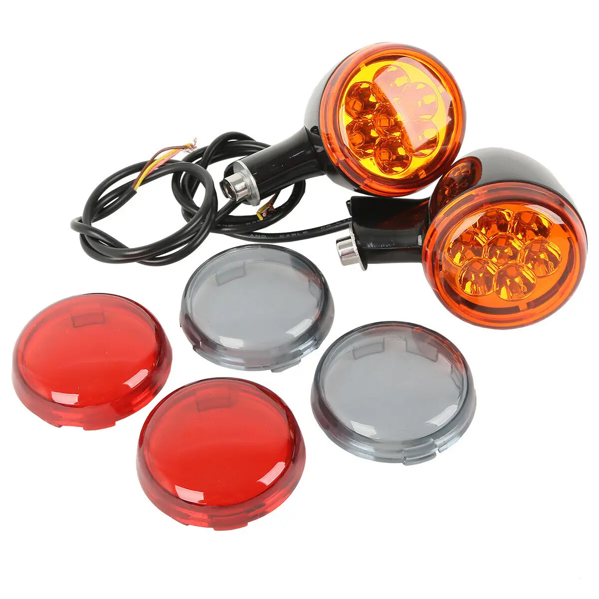 

Motorcycle Front Amber LED Turn Signal Light+Bracket For Harley XL 883 XL1200 Sportster 1992-2023 2018 2019 2021 2022
