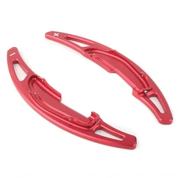 Premium Aluminum Alloy Car Steering Wheel Paddle Shifter Extension - Set of 2 (Red)