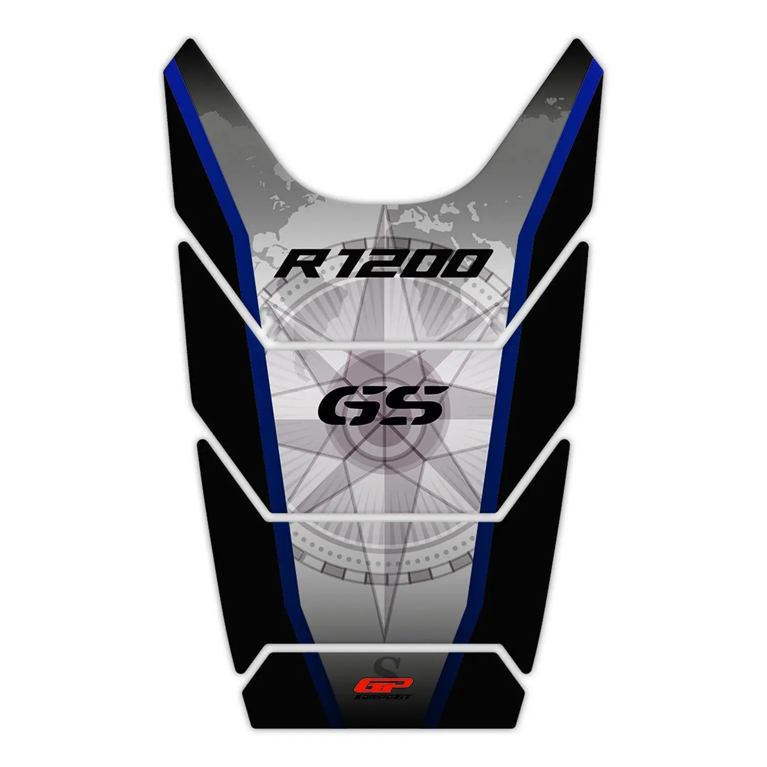 

GP Composite For R 1200 GS 2008-2012 Compatible Tank Pad Black-Blue