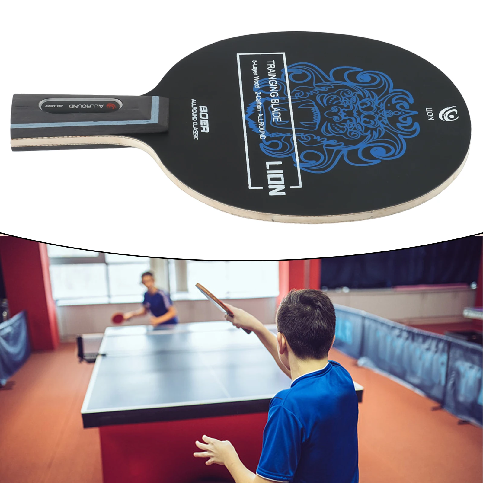 

Table Tennis Racket Carbon Fiber Aryl Group Fiber Table Tennis Blade 7 Ply Ping Pong Blade Short/Long Handle Curve Handmade