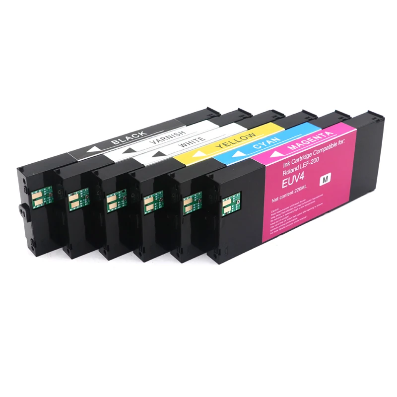 ECO-UV UV 잉크 카트리지, 롤랜드 LEF-20 LEF-10 LEF-12 LEF-300 LEC-330 LEC-300 LEC540 프린터용, EUV2, EUV3, EUV4, EUV5, 220ml