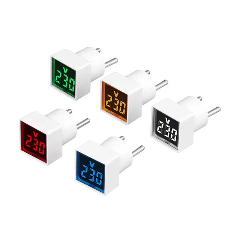 Voltímetro Digital JAQPERD AC220V - Enchufe UE, Pantalla LED Azul, Para Monitorizar Voltaje En Casa O Taller