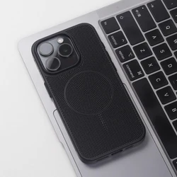 Ultra Thin Breathable Cooling Hard Case with MagSafe Wireless Charging Compatibility - iPhone 14 Pro Max (SR XC Black)