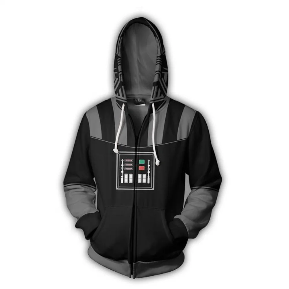 thumbnail image 1 of Disfraz de Darth Vader de Stormtrooper Mandalorian, sudadera con capucha para primavera y otoño, chaqueta para hombre, abrigo para adultos, tops, accesorios para fiesta de Halloween, 1 of 5