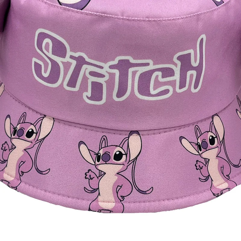 Hot Sale Unisex Children's Stitch Angel Cartoon Bucket Hat Cute Outdoor Sun Protection Fisherman Cap For Kids