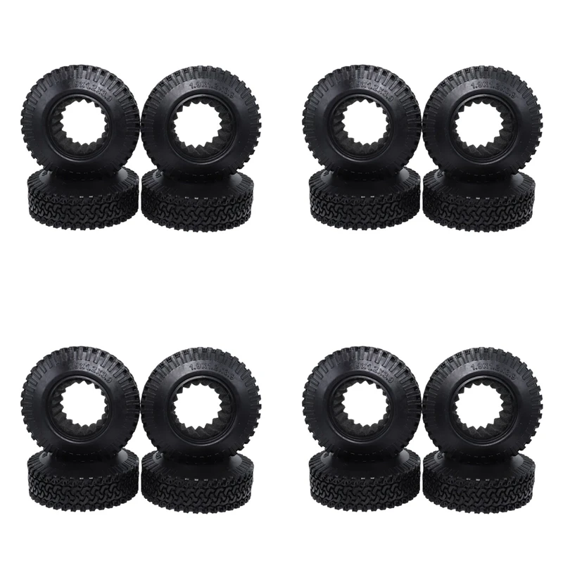 

16Pcs RC 1:10 Crawler Beadlock Wheels Tire 1.9 Inch Rubber Wheel Tire 98Mm Tyre For RC Car Truck Axial SCX10