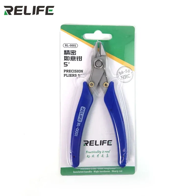Relife RL-0001 정밀 대각선 플라이어, 와이어 케이블 절단기용 절단 플라이어, 고경도 전자 수리 수공구