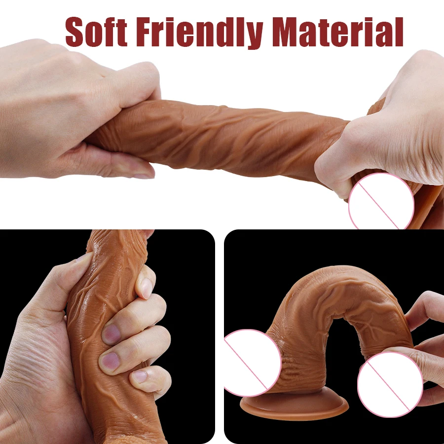 Gelugee Realistic Silicone Dildo Huge Sucker Soft Dildos for Women Masturbator Female Vagina Massage Anal Plug Sex Product 18+ sex toys