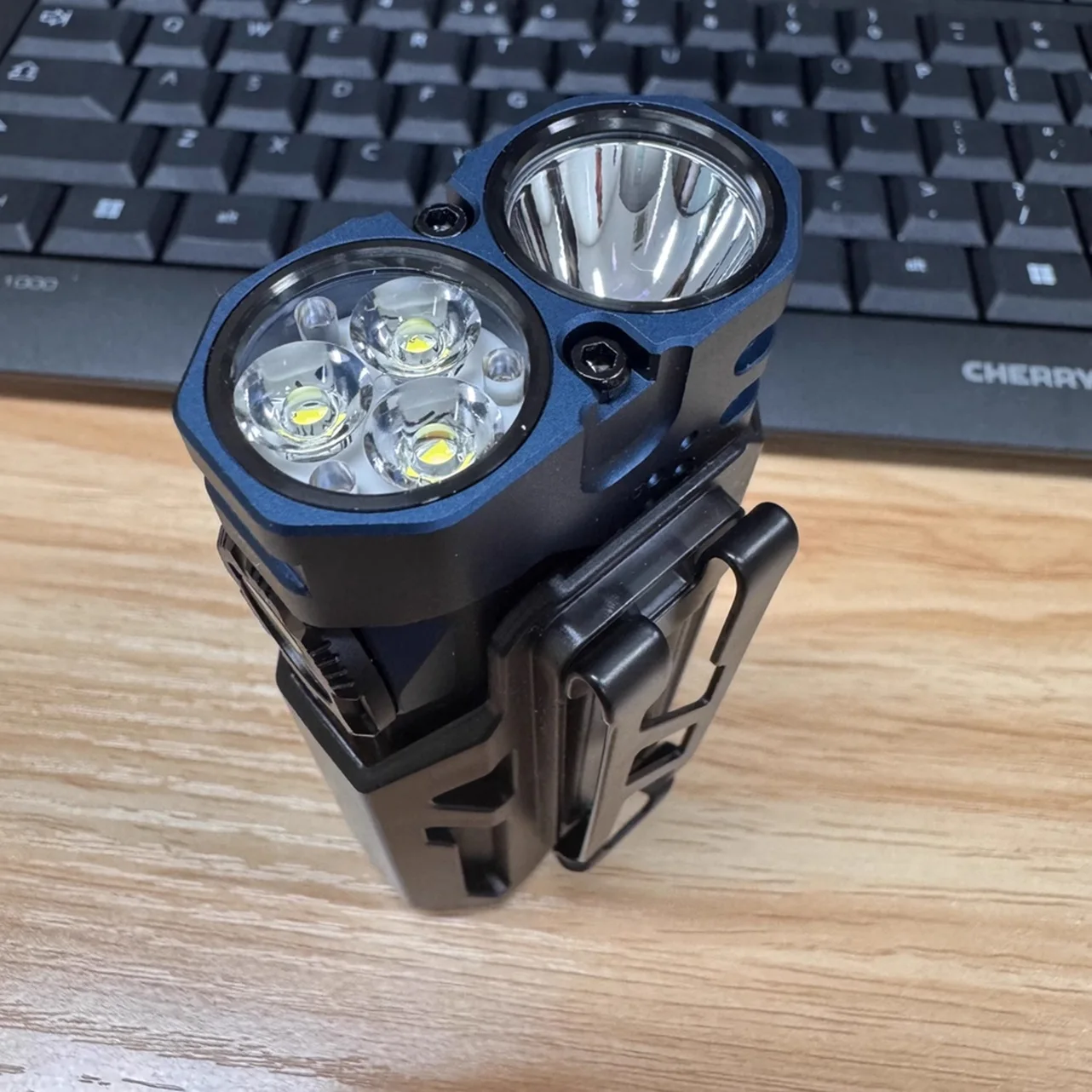 Rechargeable LED Flashlight with Power Bank for Outdoor Use