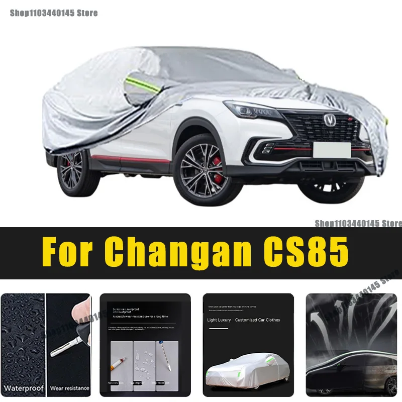 

Full Car Covers Outdoor Sun UV Protection Dust Rain Snow Oxford cover Protective For Changan CS85 Accessories
