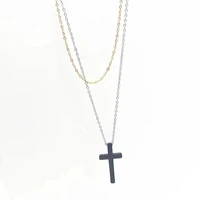 TV Series My Demon Kang Song Cosplay Necklace Unisex Cross Pendant Double Chain Choker Jewelry Prop Accessories Gifts 2