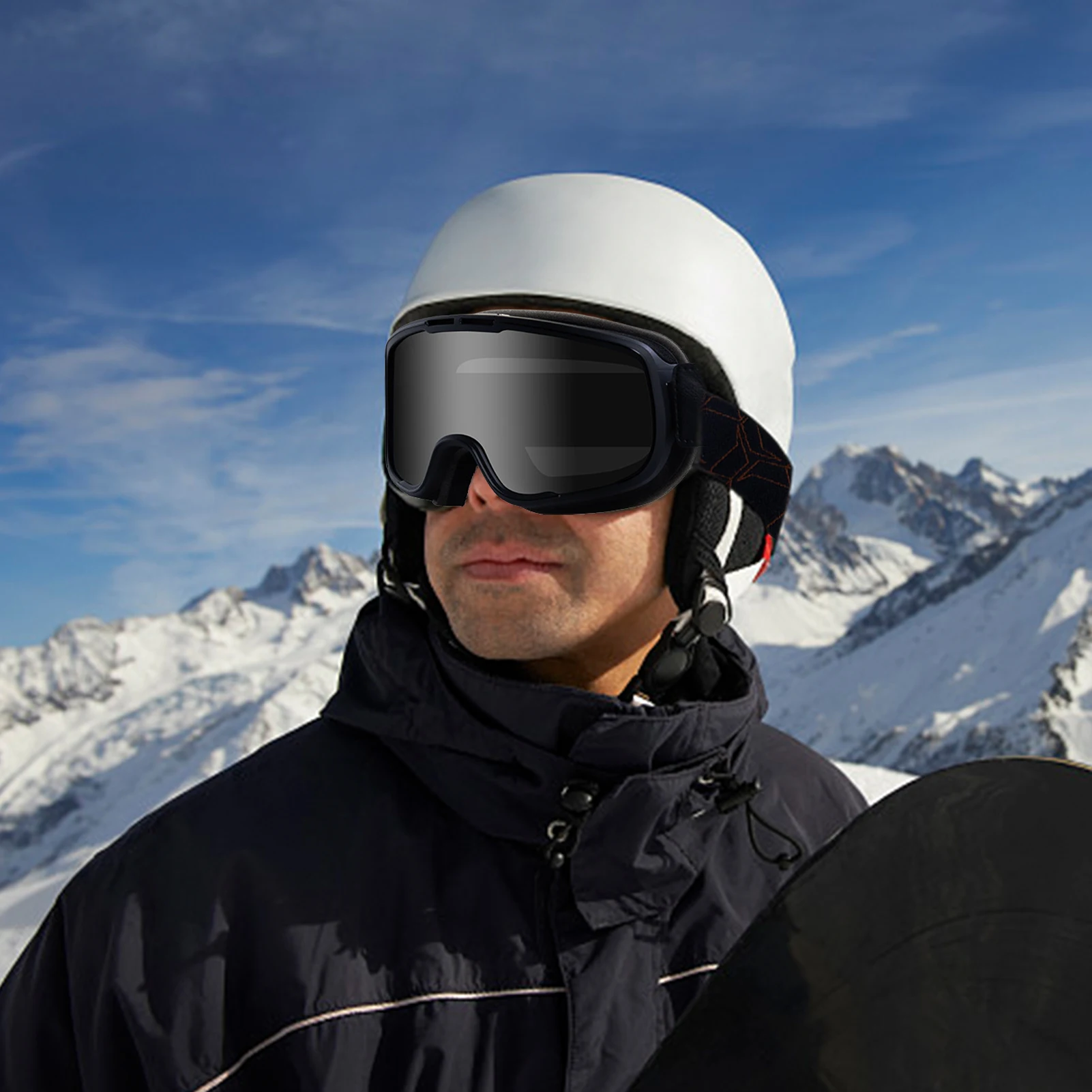 Teens Ski Goggles Youth Snow Winter Anti Fog Dual Lens UV Protection & Beanies 