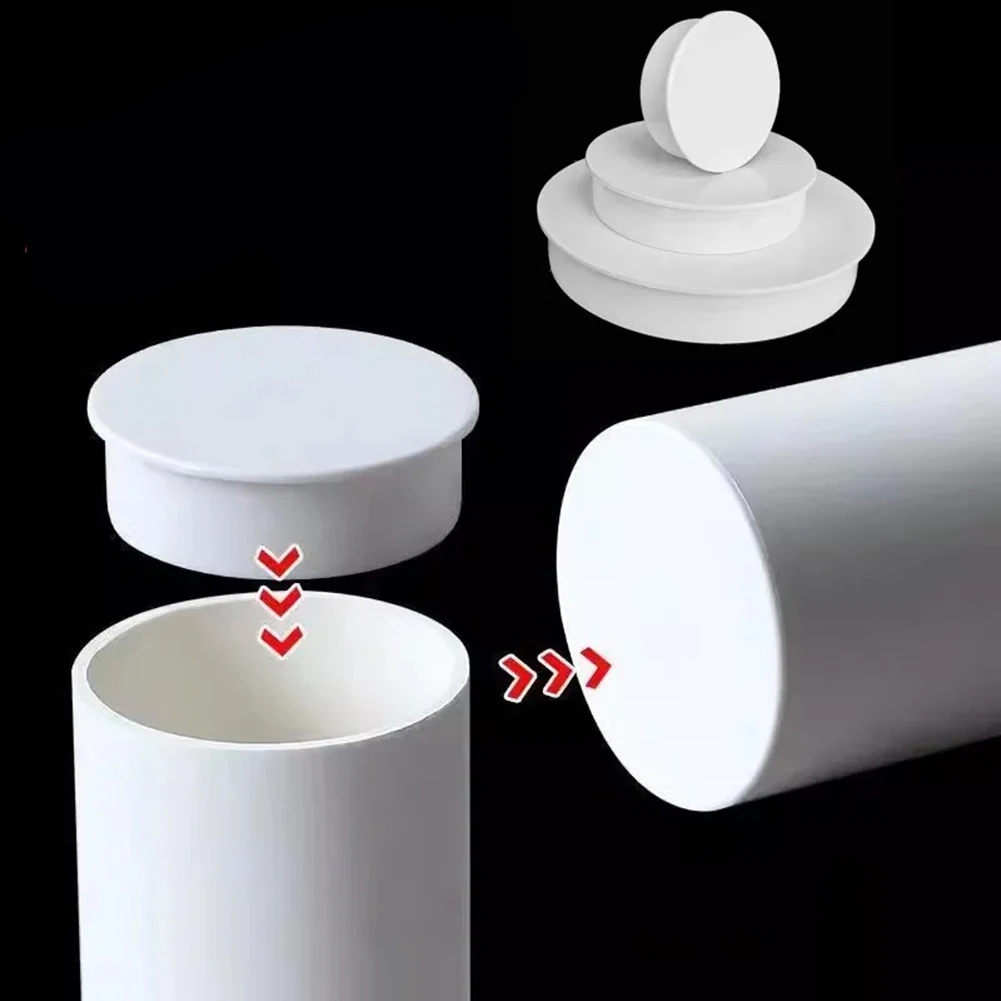 1pcs PVC Pipe Cap Decor Cover Thickened 50-160mm Inner Blocking Cap Sewer Pipe Insect Proof Protective