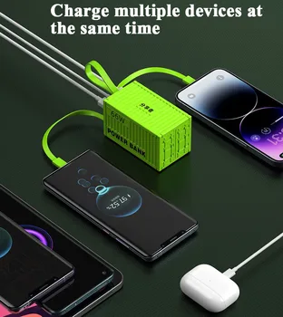 100000mAh PowerBank 20W PD QC 3.0 Charger Powerbank Large Battery Capacity Power Station Fast Charging For iPhone Xiaomi Samsung 5