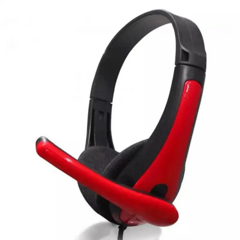 3.5mm Wired Headphones With Microphone Universal Headset Noise Reduction Earphone For Computer PC Laptop Voice Call Games