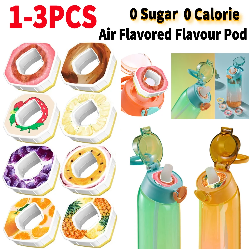 Water Bottle Flavor Pods 1-3PCS Multi-Flavor Water Cup Fragrance Ring 0 Sugar 0 Calorie Scented Pods Water Cup Fragrance Ring Sports Bottle Flavour Pod