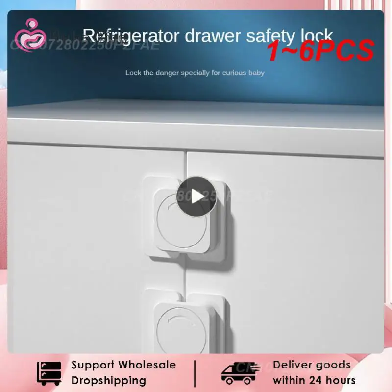

1~6PCS Baby Safety Lock Home Refrigerator Door Lock Home Security Protection Anti Open Fridge Locks Freezer Cabinet Buckle