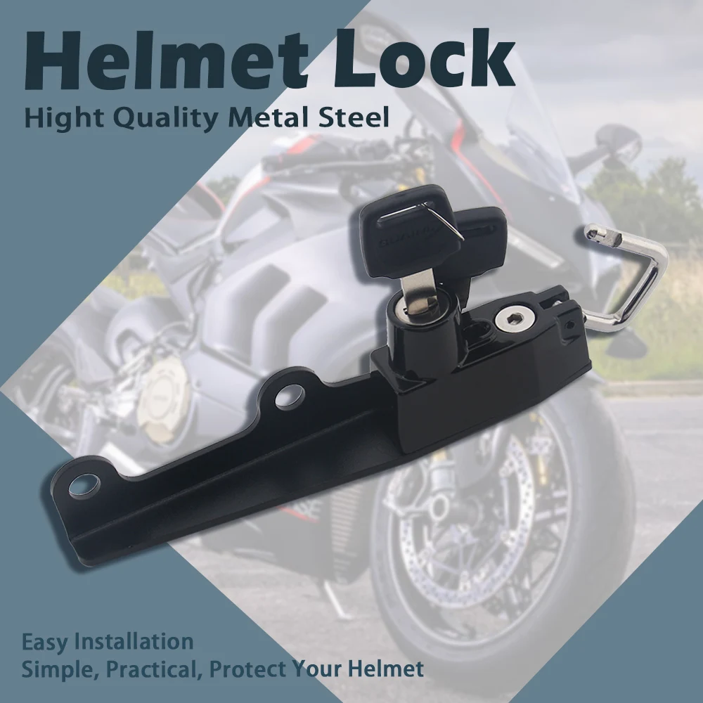 Motorrad Helms chloss Kit Helme Sicherheit Diebstahls icherung rostfreie Aluminium legierung für Ducati Panigale V4 s Zubehör – Detail 12