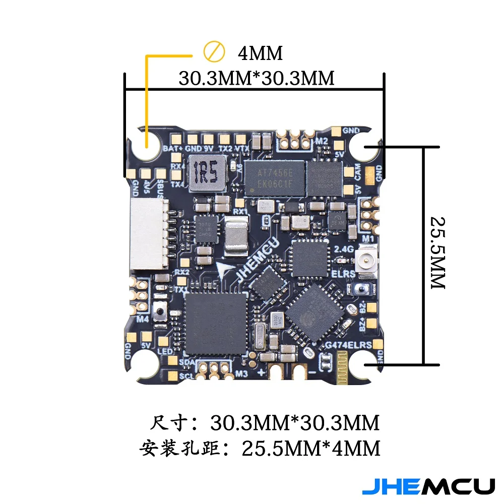 JHEMCU G474ELRS Carte de Vol FPV STM32G474 ICM42688 ELRS 2.4G