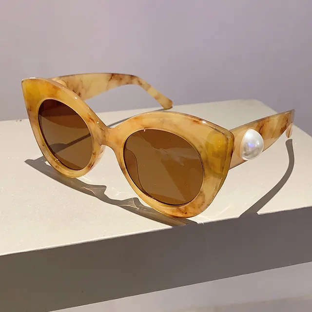Gafas de sol estilo ojo de gato de gran tamaño Vintage