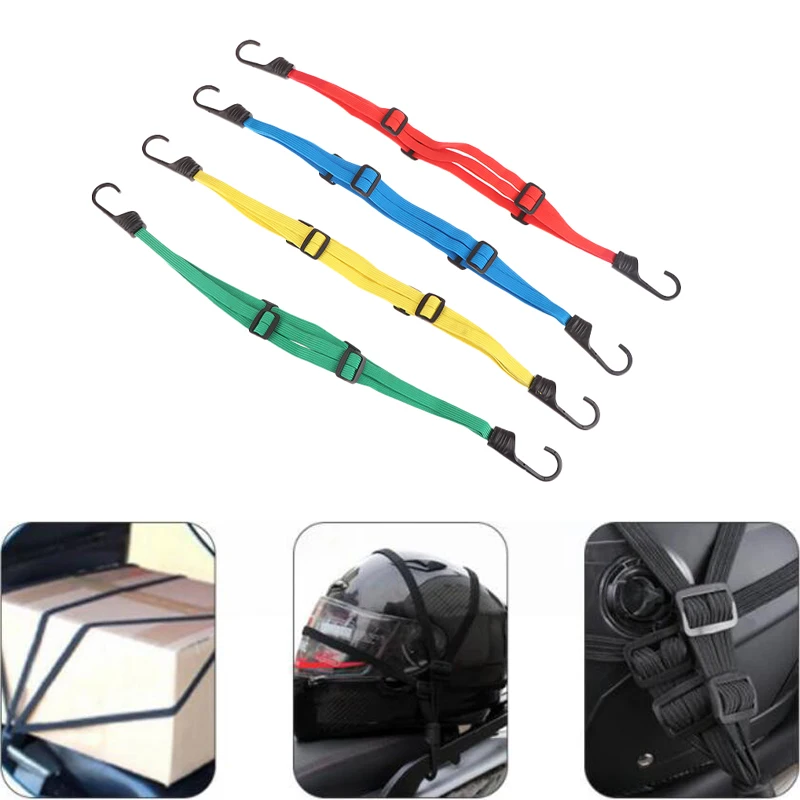 

New Universal Bicycle Accessories Organizer Net Rope Hook Motorcycles Retractable Helmet Luggage Elastic Rope Strap