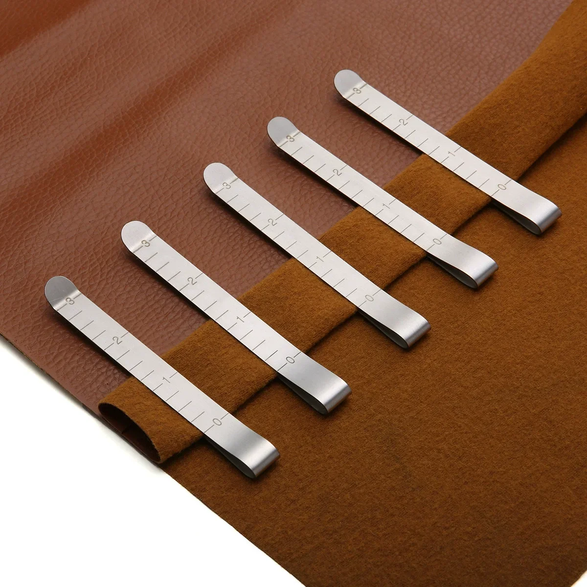 Sewing Hemming Clips Stainless Steel Hemming Clips Metal Crimping Clip Fabric Measuring Ruler DIY Sewing Clip Tools 1/3/5Pcs