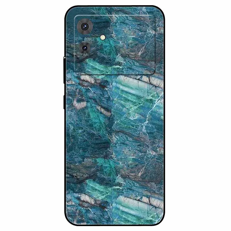 Floral Marble Silicone TPU Soft Phone Case with Cool Print Design