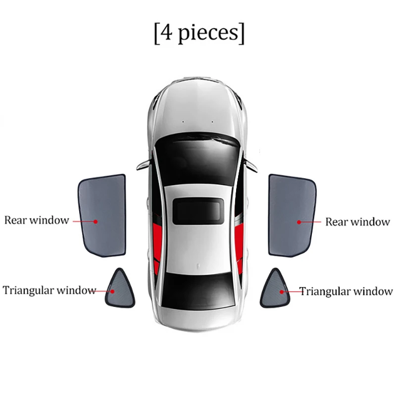 4PCS Rear Trian