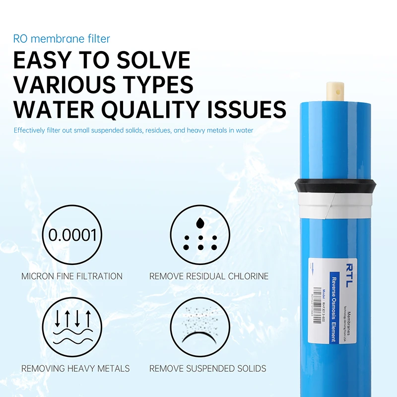 OSWNKW Reverse Osmosis Water Filtration System -600GPD High Flow Rate, No Water Tank, Reduced TDS, Compact, 1:2 Drainage Ratio