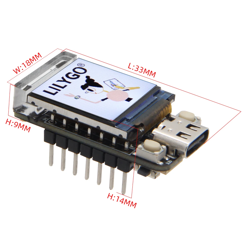 T-QT V1.1 Ǵ Pro ESP32-S3 GC9107 0.85 ġ LCD ÷    WIFI  Ǯ ÷ 128*128 ȭ