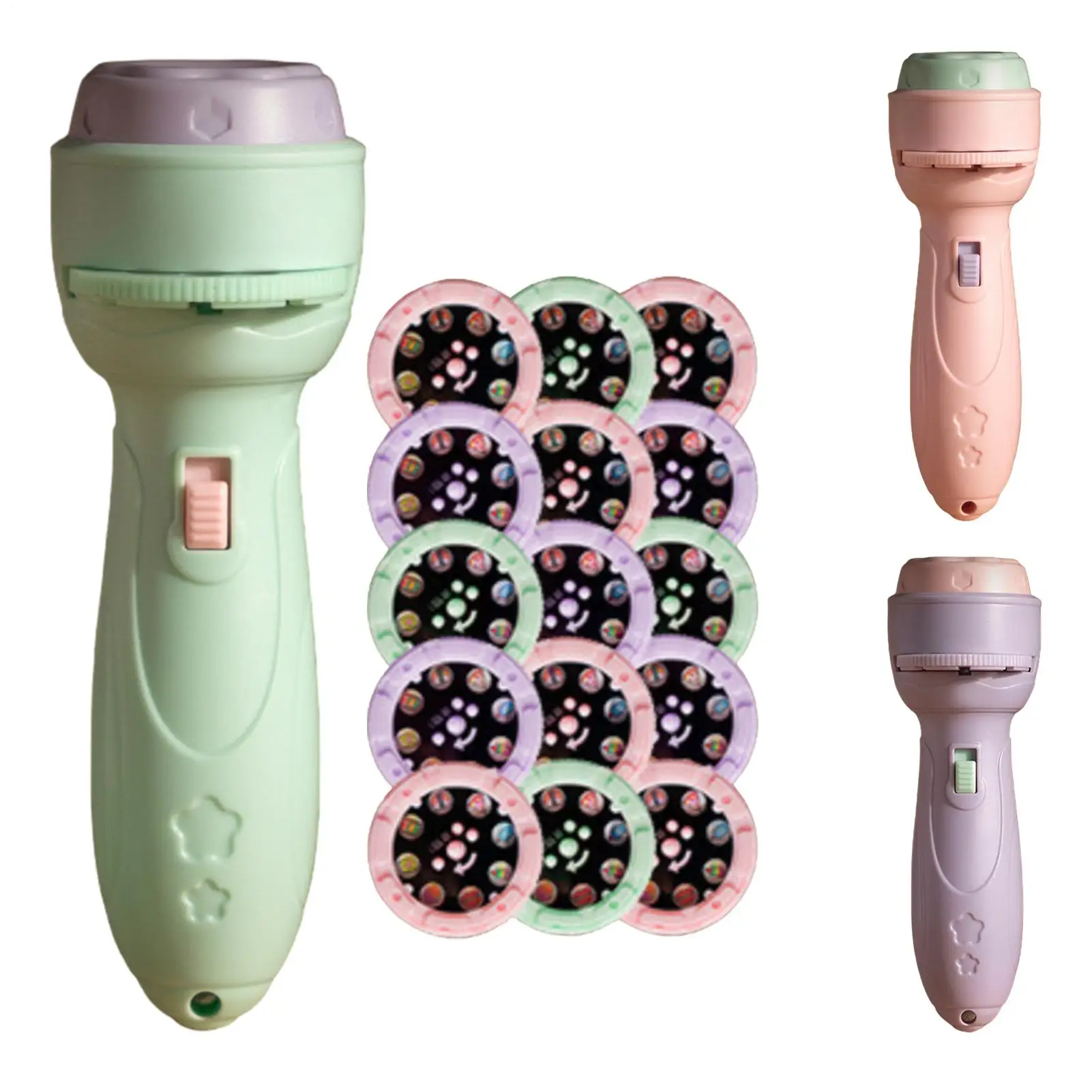 Cartoon Patterns Projector, Projection Flashlight, Early Education Puzzle Development Toy, Children Enlightenment Luminous Toys