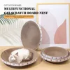 L Size Cat Toys Pet Bed Scratching Board Corrugated Cardboard Bowl Pad Cats Scratcher Toy Oval Grinding Claw Toy Cat Accessories 2